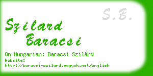 szilard baracsi business card